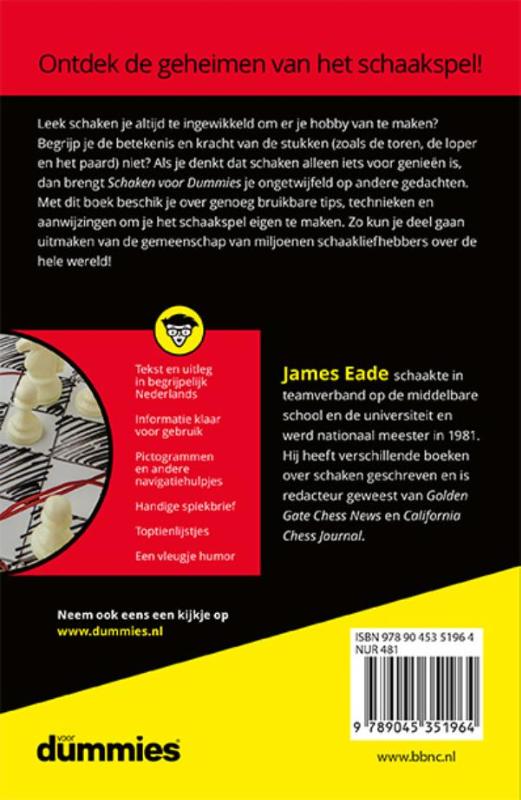 Achterkant van Schaken voor Dummies