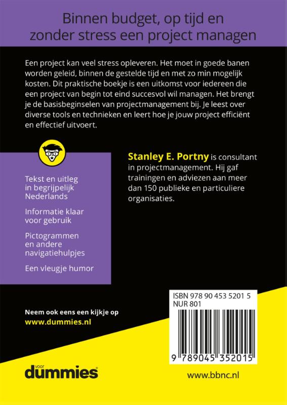 Achterkant van De kleine projectmanagement voor Dummies