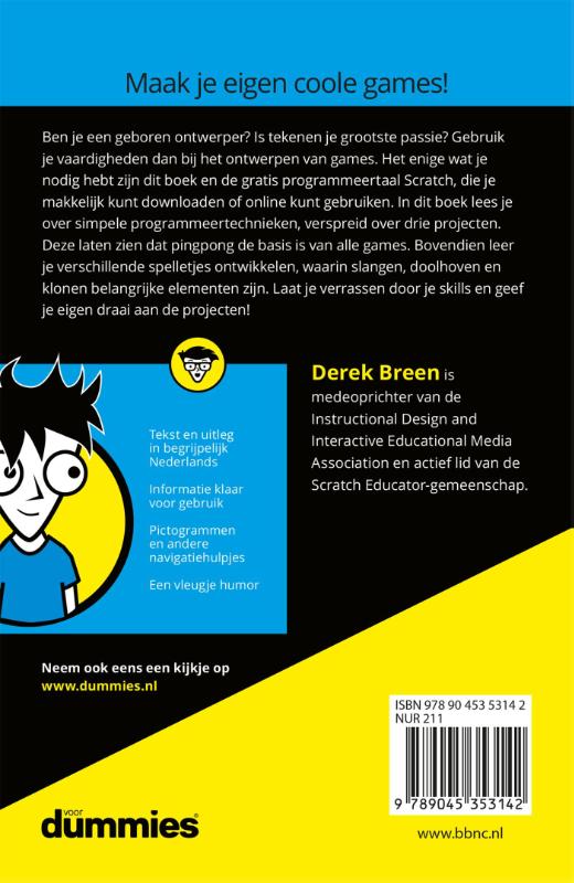 Achterkant van Games ontwerpen voor kids voor Dummies