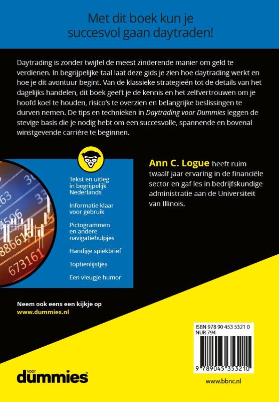 Achterkant van Daytrading voor dummies