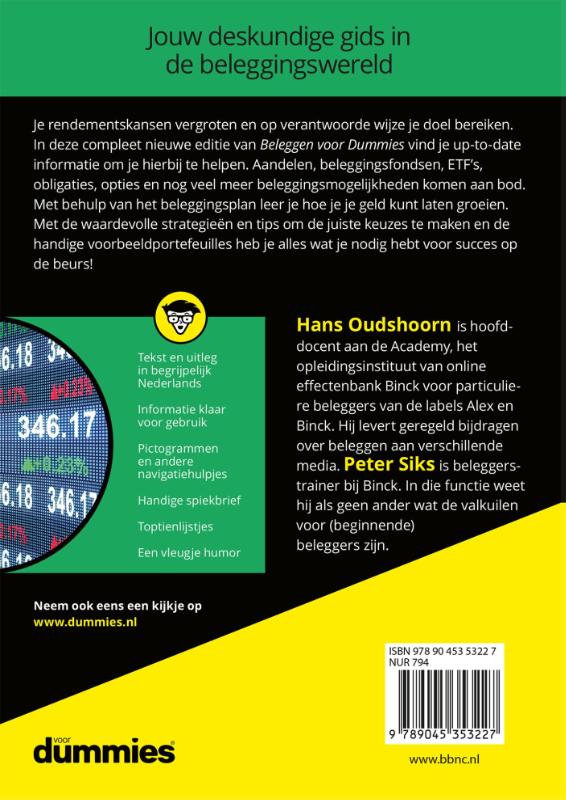 Achterkant van Beleggen voor Dummies