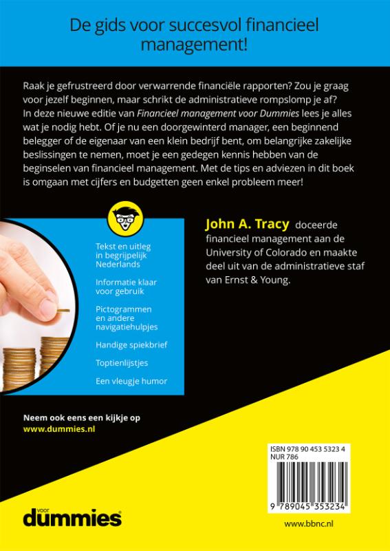 Achterkant van Financieel management voor Dummies