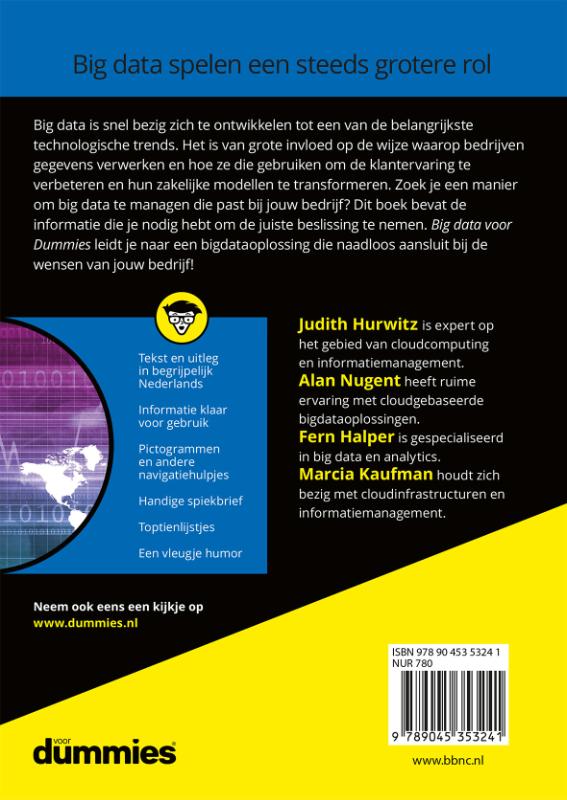 Achterkant van Big data voor Dummies