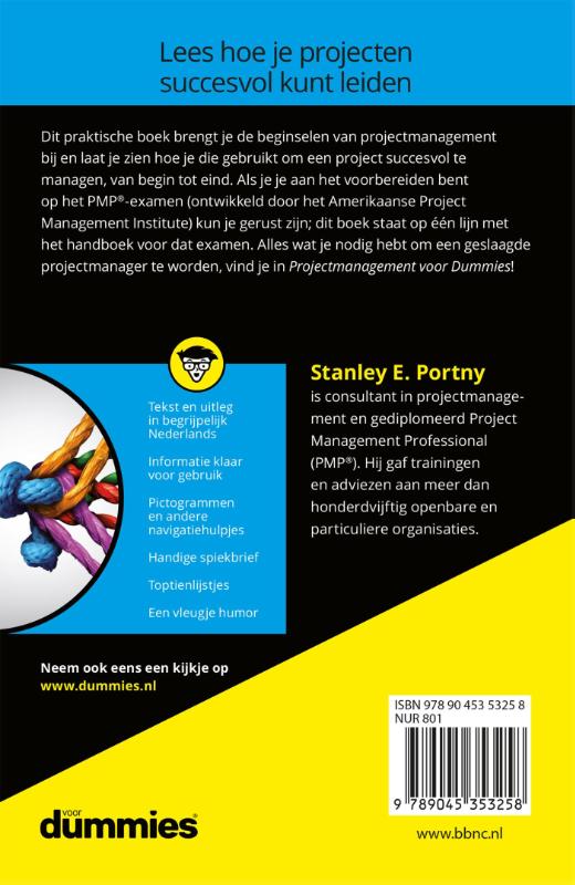 Achterkant van Projectmanagement voor Dummies