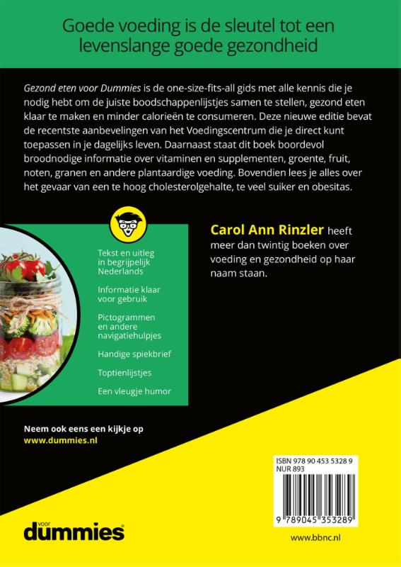 Achterkant van Gezond eten voor Dummies
