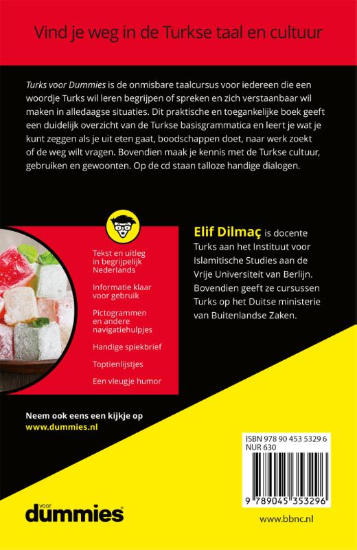 Achterkant van Turks voor Dummies
