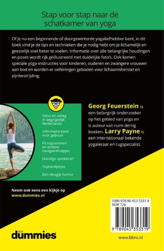 Achterkant van Yoga voor Dummies