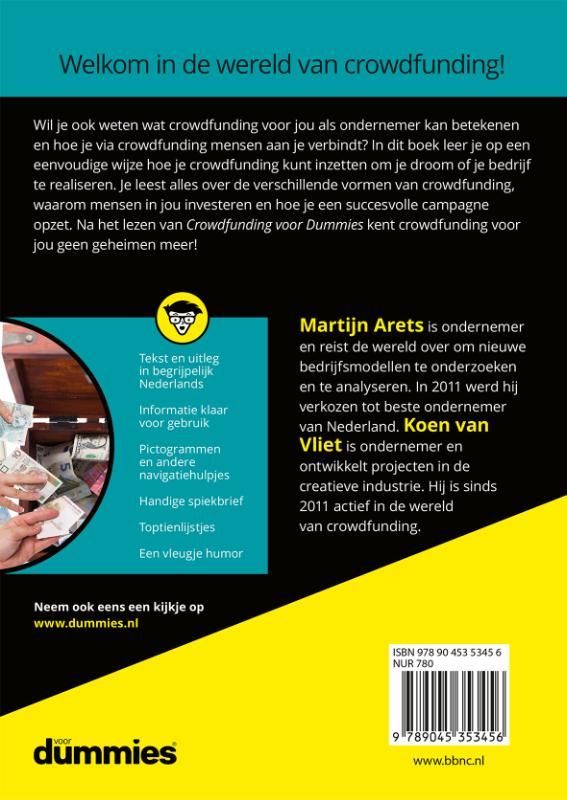 Achterkant van Crowdfunding voor Dummies