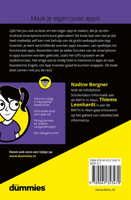 Achterkant van Apps maken voor kids voor Dummies