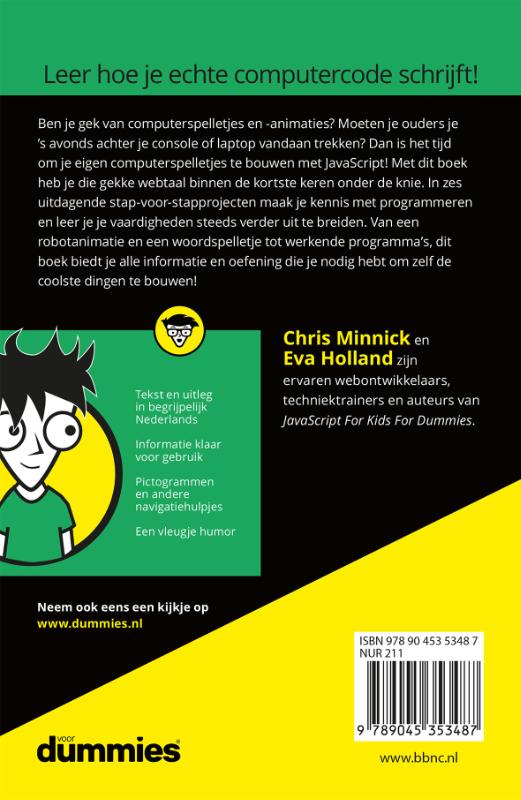 Achterkant van Programmeren voor kids voor Dummies