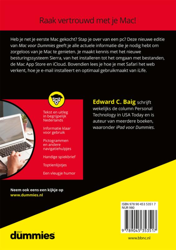 Achterkant van Mac voor Dummies