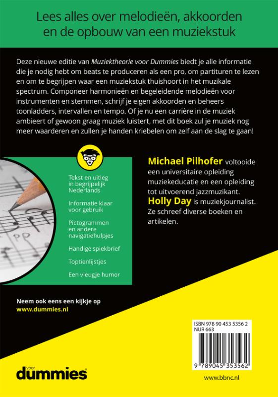 Achterkant van Muziektheorie voor Dummies