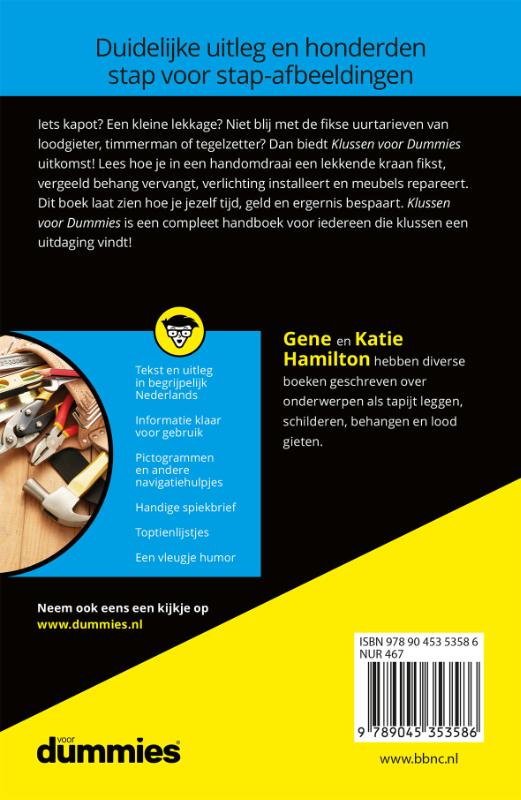 Achterkant van Klussen voor Dummies, pocketeditie