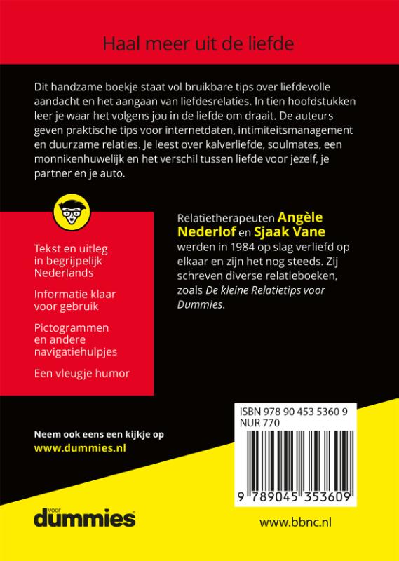 Achterkant van De kleine liefdestips voor Dummies