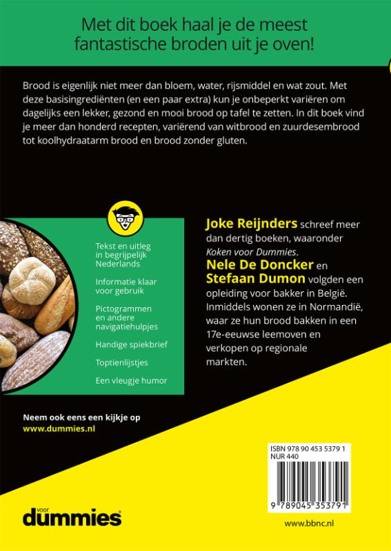 Achterkant van Brood bakken voor dummies