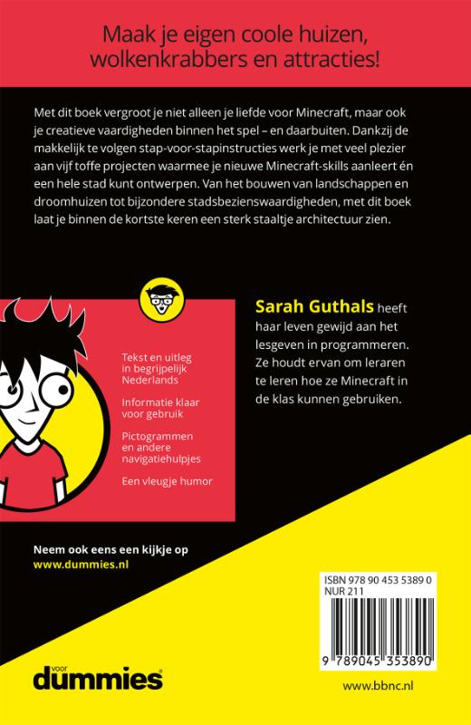 Achterkant van Een Minecraft-stad bouwen voor kids voor dummies