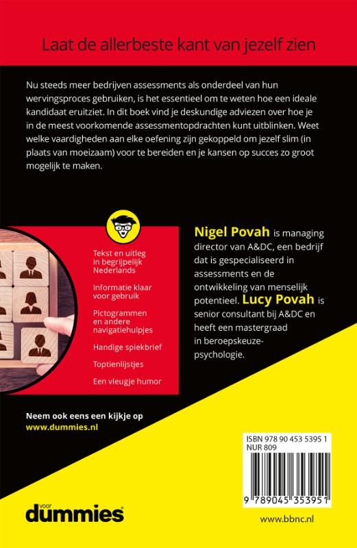 Achterkant van Assessments voor dummies