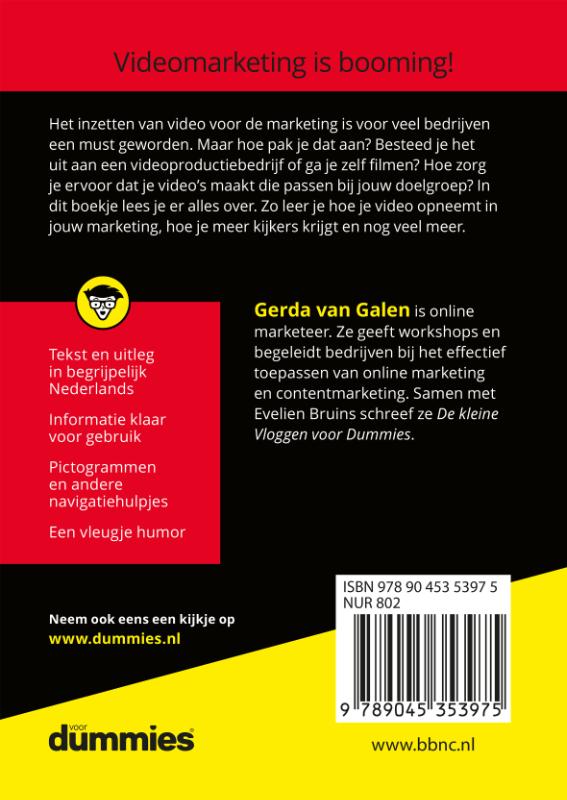 Achterkant van De kleine Videomarketing voor Dummies