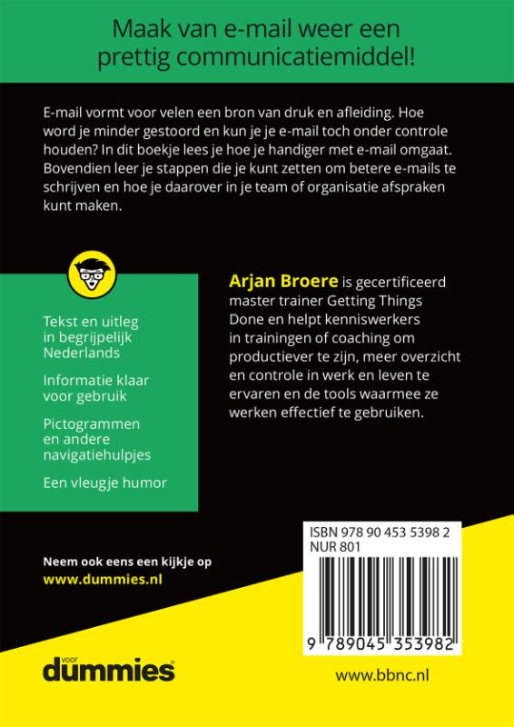Achterkant van De kleine e-mailtips voor dummies