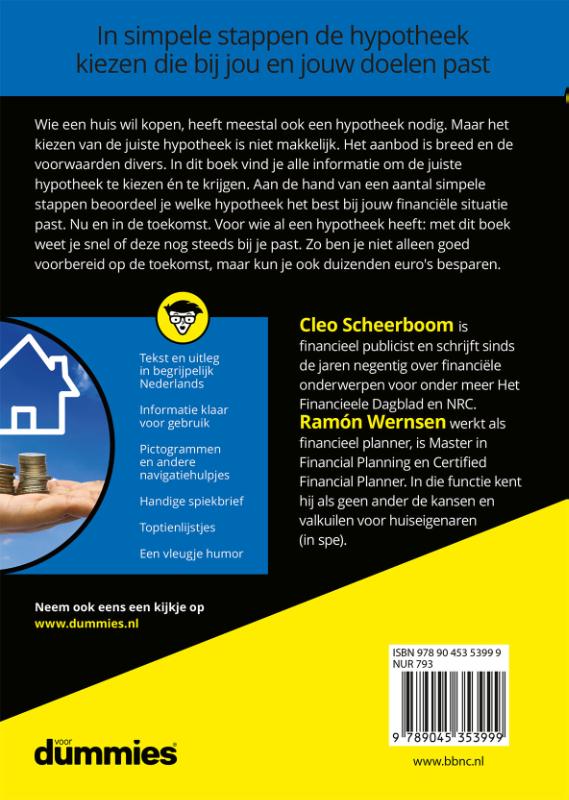Achterkant van Hypotheken voor Dummies