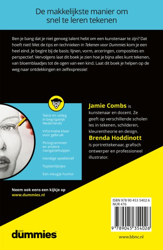 Achterkant van Tekenen voor Dummies