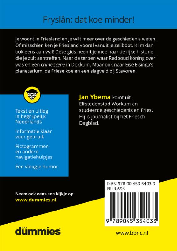 Achterkant van De kleine geschiedenis van Friesland voor dummies