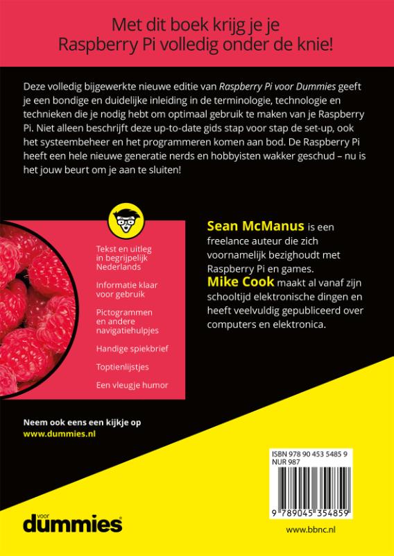 Achterkant van Raspberry Pi voor Dummies