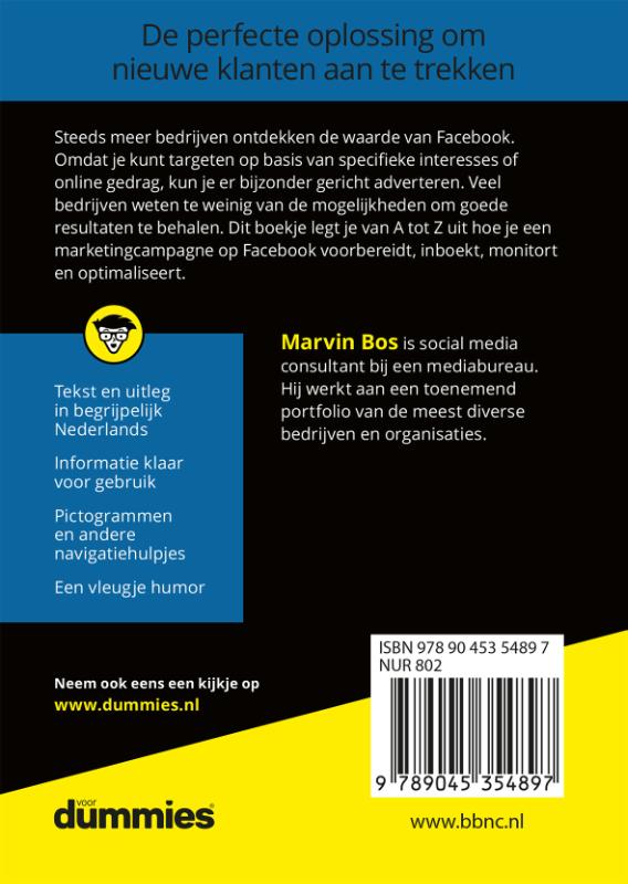 Achterkant van De kleine Facebookmarketing voor Dummies