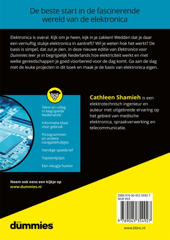 Achterkant van Elektronica voor Dummies