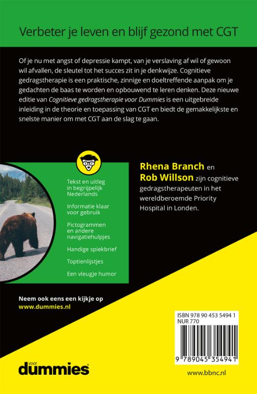 Achterkant van Cognitieve gedragstherapie voor dummies