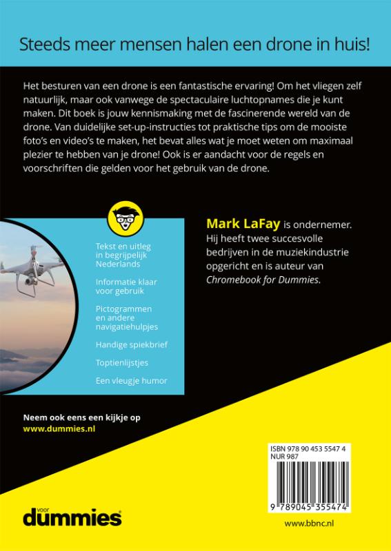Achterkant van Drones voor Dummies