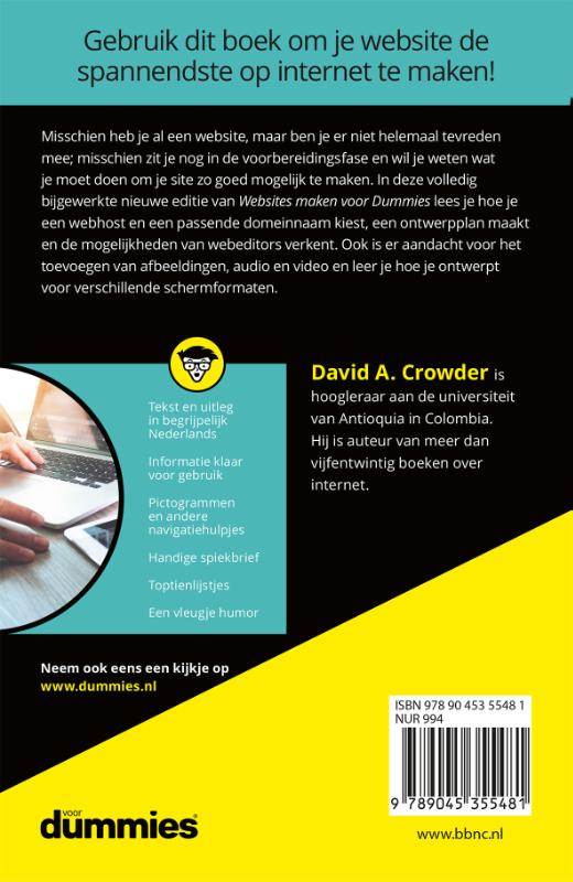 Achterkant van Websites maken voor Dummies