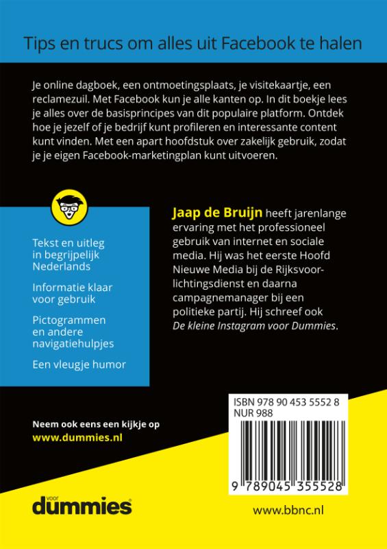 Achterkant van De kleine Facebook voor Dummies