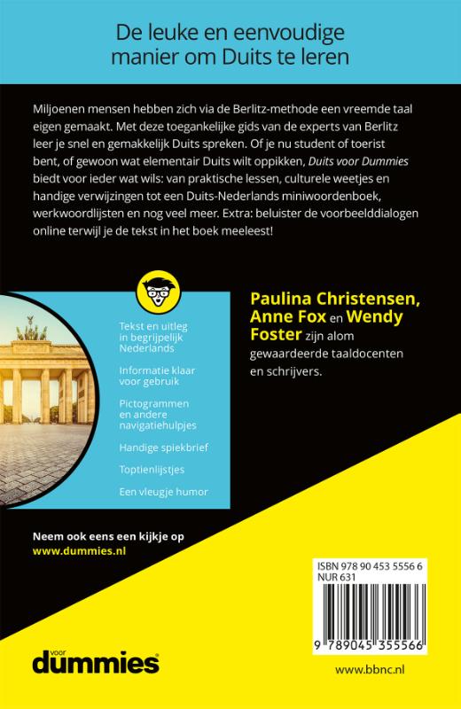 Achterkant van Duits voor Dummies