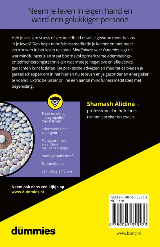Achterkant van Mindfulness voor Dummies