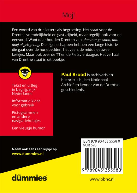 Achterkant van De kleine Geschiedenis van Drenthe voor Dummies