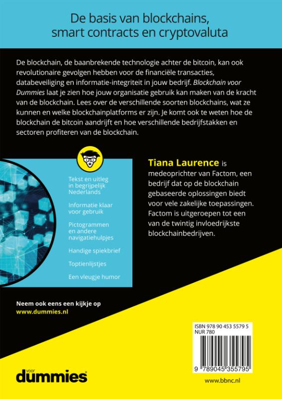 Achterkant van Blockchain voor Dummies
