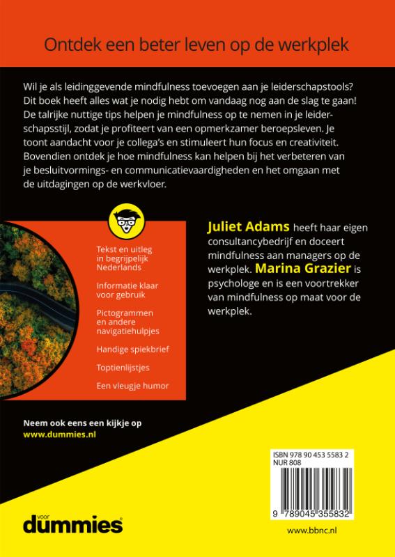 Achterkant van Mindful leiderschap voor Dummies