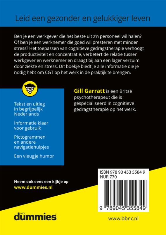 Achterkant van De kleine Cognitieve gedragstherapie op het werk voor Dummies