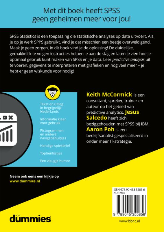Achterkant van Statistiek met SPSS voor Dummies