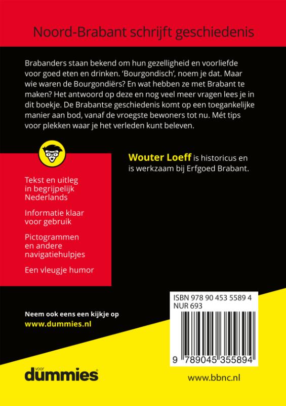 Achterkant van De kleine Geschiedenis van Noord-Brabant voor Dummies