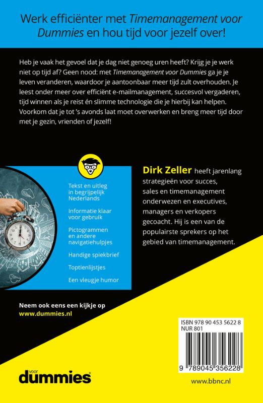Achterkant van Timemanagement voor Dummies