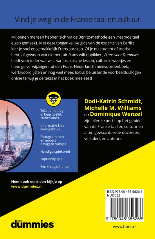 Achterkant van Frans voor Dummies