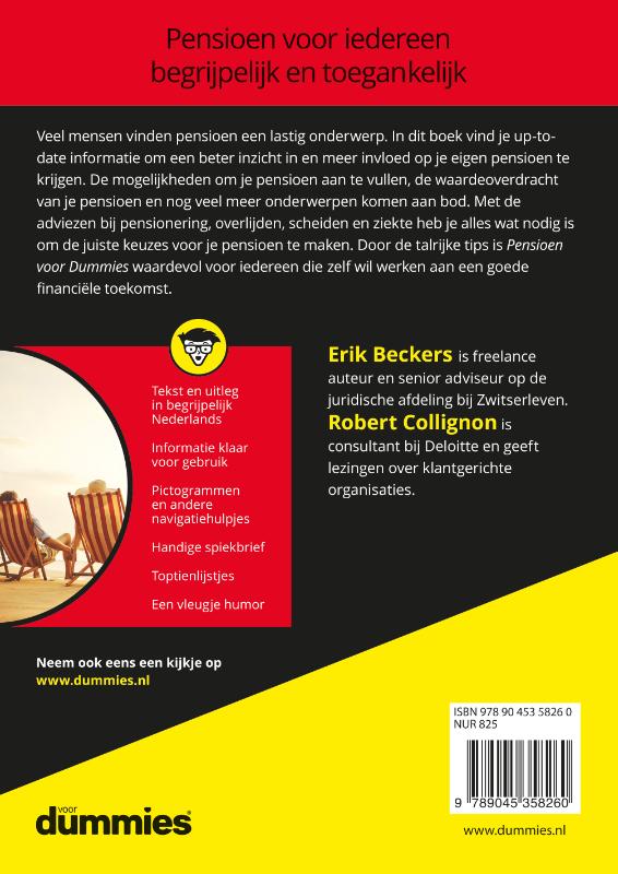 Achterkant van Pensioen voor Dummies
