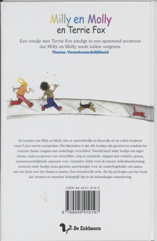 Achterkant van Milly en Molly en Terrie Fox