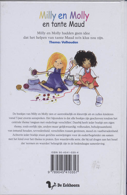 Achterkant van Milly en Molly en tante Maud