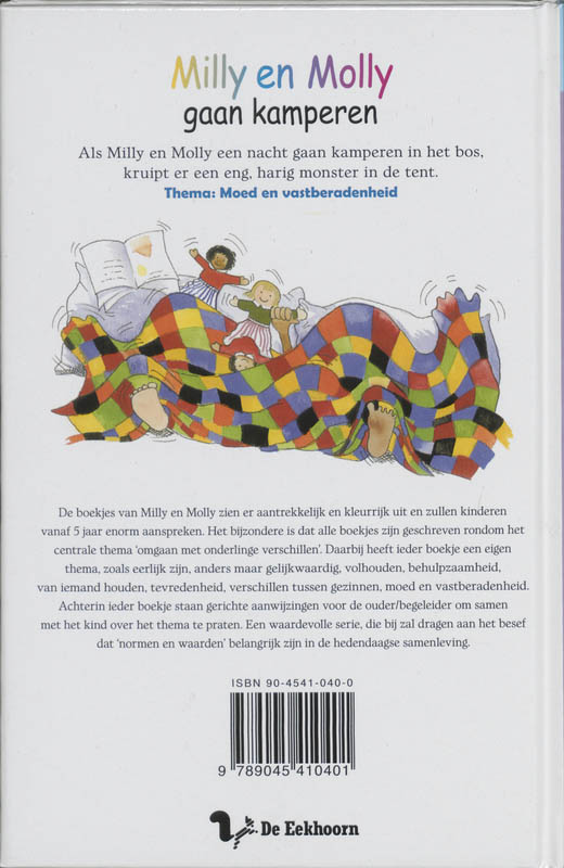Achterkant van Milly en Molly gaan kamperen