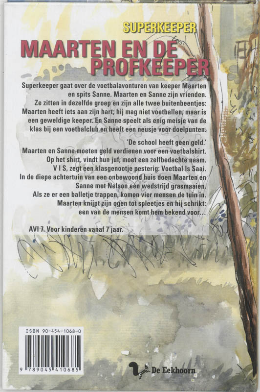 Achterkant van Maarten en de profkeeper
