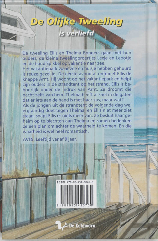 Achterkant van De olijke tweeling is verliefd