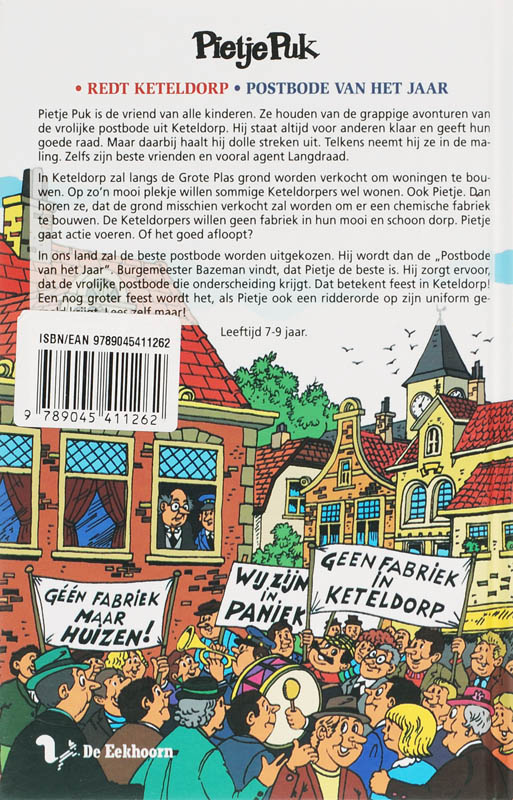 Achterkant van redt Keteldorp Postbode van het jaar